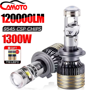 2PCS H4 H7 H11 Led Projector Lens Bulb HB3 9005 9006 HB4 Car Headlight Canbus High Power 6000K Motorcycle Mini Auto Fog Lamp 12V