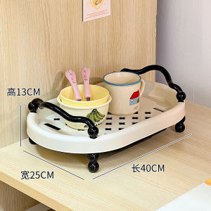 Double Layer Inverted Drain Cup Rack Dormitory Desktop Storage Shelf Bedroom Table Glass Water Cup Organizer Lazy Student Study