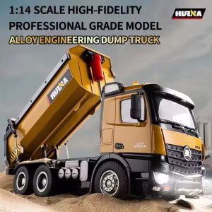JDD[Fast Delivery][Original Available]HUINA 1573 Alloy Remote Control Dump Truck 1:14 Simulated Soil Loader 10-Channel Engineering Vehicle ChildrenS Toy Model