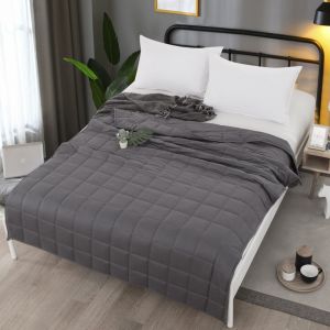 Gravity Blanket Pressure Relief Sleep Aid Improve Insomnia Quilt All Seasons Fiber Filling Sewing Process Cotton Fabric
