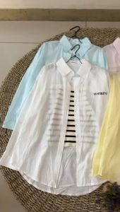 KEMEJA POLOS PLUS DALEMAN GARIS IMPORT BUT