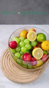 Nexlent Multifunctional Plastic Fruit Basket or Ice Bucket Transparent Storage Bucket