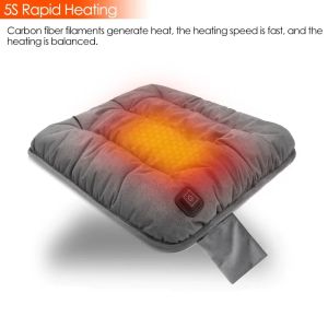 45x45cm USB 5V 3-Speed Temperature Adjustable Seat Heating Cushion Electric Heating Pad Pet Home Car Office Chair Seat Heater