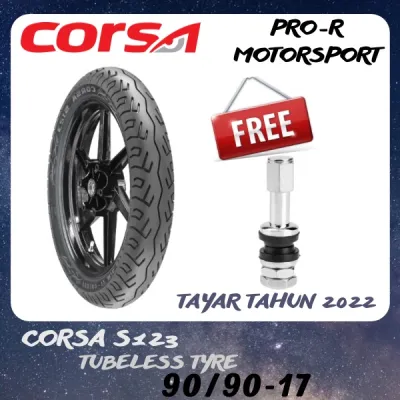TAYAR CORSA S123 70/90-1780/90-1790/70-1790/90-17100/70-17110/70-17120/70-17130/70-17150/60-17 -TAYAR TAHUN 2022