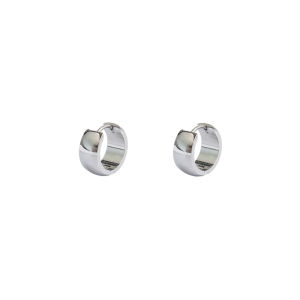 Basic Chunky Daily Statement Hoop Earrings: Silver 18K Gold Plated & Hypoallergenic