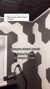 36pcs self-adhesive hexagonal sound-proof/acoustic/wall decorative panels effectively prevent noise