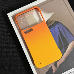 Ultra-Thin Gradient No-Border Orange Xiaomi 17Pro Max Phone Case Matte Skin-Like Heat Dissipation Luxury Protection Cover