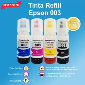 Tinta Epson 003 (1 Set isi 4 warna) printer L1110 L3100 L3110 L5190