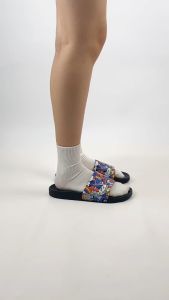 Dép quai ngang slipper Monster Wonderland cao cấp nam nữ  HISHOO siêu nhẹ da Bò lộn thời trang size 36 - 45 U112