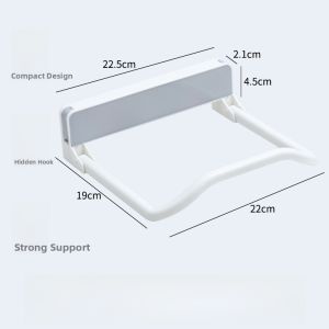 Foldable Multi-Purpose Wall-Mounted Clothes Drying Rack No-Punching Required Small Size with Multiple Socks Drying Clips Bathroom Organizer