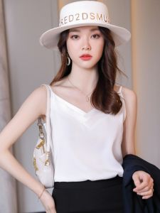 Áo Ba Lỗ Dây Ngắn Mùa Hè Cho Nữ Áo Khoác Ngoài Đa Năng Thiết Kế Ngắn Đa Năng Chất Liệu Polyester Áo Ba Lỗ Dây Ngọt Ngào Và Cay Nồng