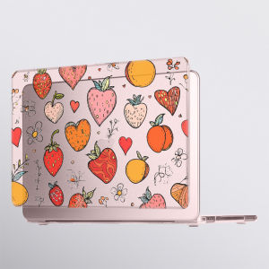 Heart-shaped Strawberry Laptop Case for MacBook Neo 13 Case for A18 Pro A3404 Cover for MacBook Neo 13 Ultra-thin Print Case