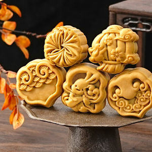Mold Baking Tools Hand Press Type Ice Skin Flow Heart Moon Cake Mold Traditional Chinese Style Kitchen Cooking Baking Utensils
