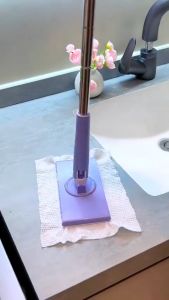 Disposable Towel Mop Hands-Free Mini Mop Washing  360 ° Rotating Head Wet Dry Automatic Cloth Changing Small Lazy Mop