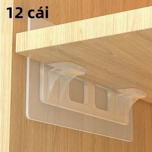6/12 Kẹp Gắn Tường Tự Dính Kẹp Giá Sách Kẹp Tủ Kẹp Giá Để Sách Kẹp Tủ Quần Áo Kẹp Ván Gỗ Kẹp Nhiều Tầng