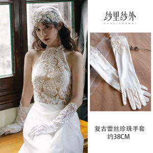 French Style Retro Bridal Lace Decor Hat Yarn Hair Accessories Pearl Elegance More than Classy Love Morning Gowns Headdress Wedding Photography Accessories