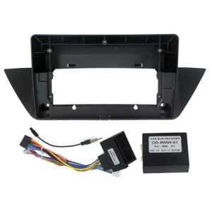 MEKEDE 10inch Car Radio Dash Matching Panel Harness Kit for BMW X1 E84 2009-2012 Plastic Frame Adapter Panel Cable