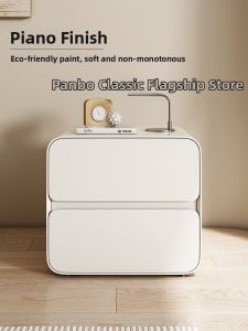 PANDIAN | Ins Style Luxury White Lacquer Storage Cabinet