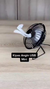 Kipas Angin Portable USB 4 Inch - Desain Ergonomis Warna Pastel Plug Type Universal