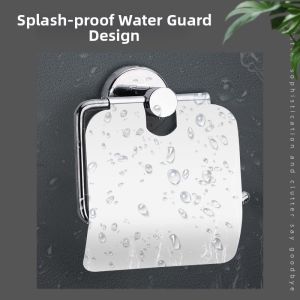 DIHUANTUO | Water Splash Guard Simple Stainless Steel Toilet Paper Holder