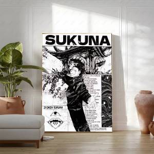 Bandai | J-Jujutsu Anime Nhật Bản K-Kaisen Tự Dính Poster Dán Phong Cách Hiện Đại Nghệ Thuật Cho Nhà Ăn Trang Trí Văn Phòng