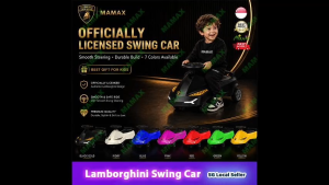 MAMAX【SG Ready Stock】Lamborghini Official Licensed Kids Swing Car★360° Wiggle Ride-On✅LED Flash Wheels✅7 Colours✅Ages 3+✅