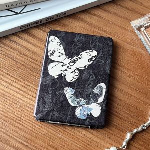 Portable Mini Makeup Mirror Compact Double-Sided Womens Pocket-Friendly round Mirror Durable Foldable Silvered Surface