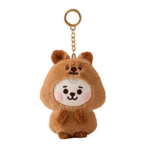 LINE FRIENDS | BT21 Anime Kawaii Baby Zoo Series Plush Doll Keychain Cute Cartoon Doll School Bag Pendant Decoration Line Friends Birthday Gift