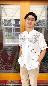 S&D PROJECT Baju Koko Muslim Seri 39 Bahan Polikatun Warna Putih Tulang Jumbo S-4XL Untuk Pria Dewasa Lengan Pendek Motif Bordir