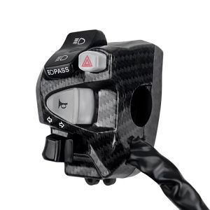 Suitable for Honda pcx150 switch assembly left handlebar upgrade and modified double flash steering carbon fiber handlebar seat switch