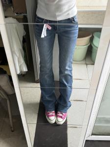 Quần Jeans Ống Loe Cạp Thấp Phong Cách Mỹ Cổ Điển Cho Nữ Quần Dài Ôm Dáng Mùa Thu Quần Jeans Denim Co Giãn