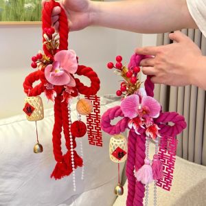 Wedding Arrangement Decoration Word Knot Door Handle Pendant Decoration Curtain Bandage Bedroom New Room Engagement Wedding Supplies