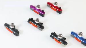 Bicycle Brake Shoes With Mud Trough Silent Aluminum Alloy Rim Friction Wheel Brake Bike Brake Pads Replaceable Rubber Sheet