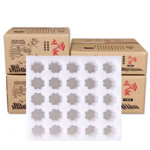 กล่องบรรจุภัณฑ์ไข่ไก่แบบมีช่องรูปเม็ดพีช ป้องกันการตกหล่นและแรงกระแทก กล่องบรรจุภัณฑ์แบบมือทำสำหรับส่งทางไปรษณีย์