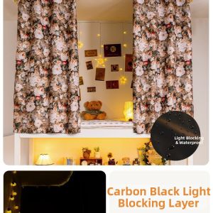baomafanxi | Adhesive Track U-shaped Dual Rail Mosquito Net Curtain Strong Light Blocking