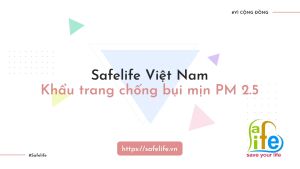 (Safelife Vietnam) Khẩu trang chống bụi mịn Pm 2.5 N96 Dành cho Trẻ em Màu Trắng Xám Túi 5 chiếc Ko Van Koshka Home
