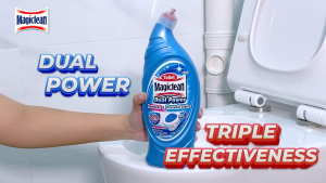 Magiclean Dual Power Toilet Cleaner 650ml Ocean Fresh / Forest Fresh | Non-Bleach Formula Cleans & Prevents Stains for 60 Flushes | Japans #1 Household Brand | Imported | For Toilet Bowl Seat Tank & Base
