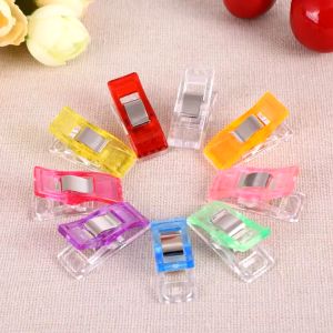 50pcs Plastic Fabric Clips For Patchwork Sewing DIY Crafts Colorful Clips Quilt Quilting Clip