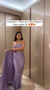 [PRE ORDER] {ready to wear saree with full koti COLLECTION} SIZE:-42  FABRIC :-  Heavy Satin ~ Delivery Lead Time : 10 days