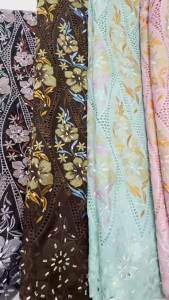 Vải Ren Voile Thụy Sĩ Đính Đá 5 Thước Thêu Họa Tiết Châu Phi Dành Cho Đầm Dự Tiệc Bán Buôn Kiểu Mới Nhất Vải Ren Nigeria