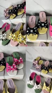 HARVIE HR031 - Sandal Anak Perempuan Heels 3cm Motif Pita / Sendal Pesta Anak Cewek Trendi / Sepatu Anak Perempuan