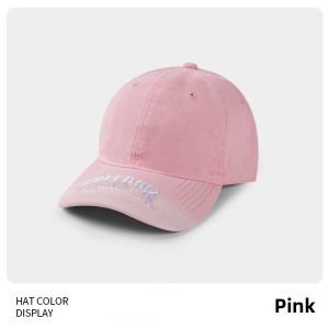 American Gradient Color Letter Embroidery Baseball Cap 2025 New Womens Versatile Wide Brim Large Head Circumference Small Face Duckbill Cap