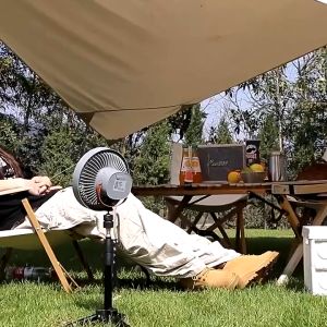Camping Fan Tripod Rotary Fan Desk Fan/Ceiling fan/Chandelier 3in1-10000mAh
