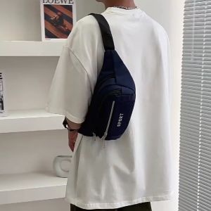Sports Waist Bag for Men Messenger Bag Multifunctional Large-capacity Cashier Bag Outdoor Fashion Mobile Wallet