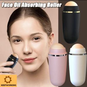 Natural Volcanic Roller Oil Control Rolling Keep Working Face T-zone Oil Absorbing Roller Volcanic Stone Oil 72nd Street Oil Absorbing Volcanic Stone Face Roller massage Roller Reusable Facial Roller Face Care Beauty Tool