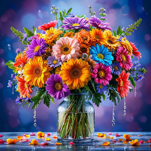 Huacan New Arrivals Diamond Painting Colorful Daisy Vase Diamond Embroidery Flower Complete Kit Craft kit Handmade Gift