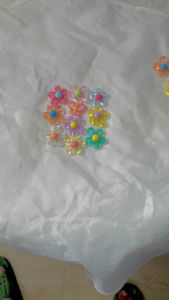 [FREE SHIP] Set 10 cái Crocs Jibbitz Sticker gắn dép hoa sắc màu dễ thương - Có Nút Gắn