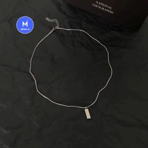 Bricks Snake Bone Necklace Titanium Steel Chain Silver Men Kalung Tidak Karat Rantai Leher Lelaki Fashion 钛钢砖块项链