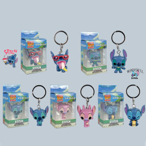 Christmas Gifts for Kids: New Pop Keychain Anime Cartoon Mickey Mouse Minnie Lilo & Stitch Cute Doll Keyring Ornament Key Chain Car Pendant
