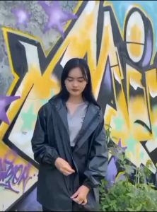 CORTINA Jas Hujan Dewasa Pria Wanita Remaja PVC Tebal Rain Coat Tidak Rembes